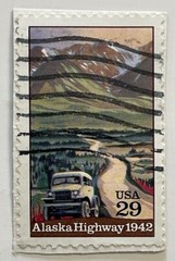 United States Postage Stamp 29 Cents Alaska Highway 1942 Canceled USA