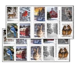 Winter Scenes Forever Postage Stamps – 40 First Class Holiday & Wedding Celebrat