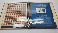 US Full Sheet x30 Postage Stamp Album Collection Vintage + Postal Bulletins!