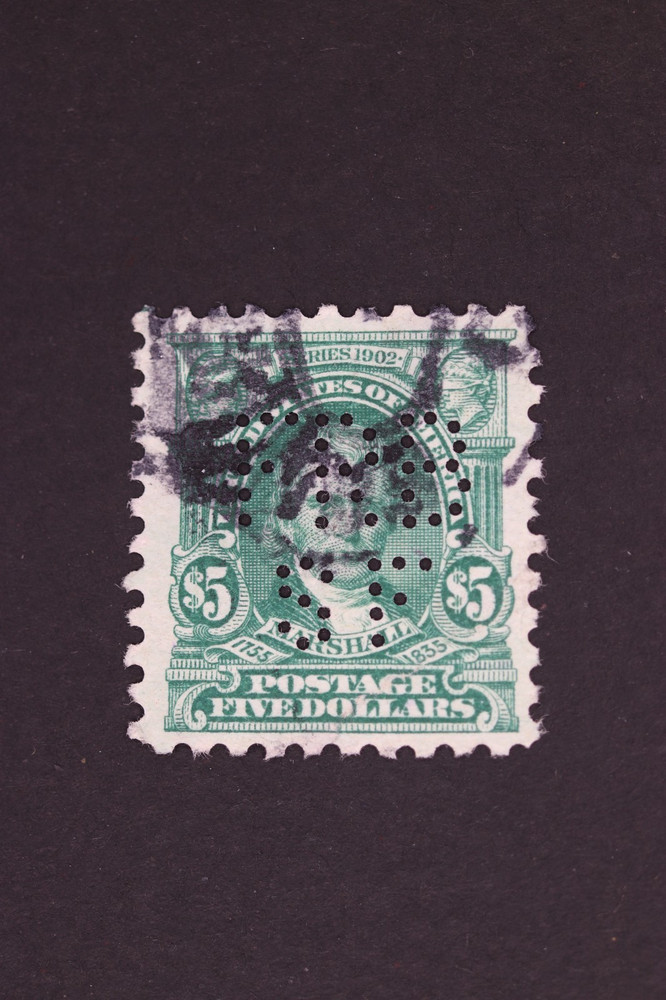 US POSTAGE STAMP #480 $5 FRB SF CANCEL
