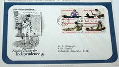 First Day of Issue Souvenir Page Skilled Hands for Independence 1977 Stamp
