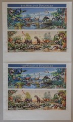 The World of Dinosaurs 32 Cents First Day of Issue Pane of 15 Stamps x 2