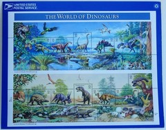 United States 32¢ Dinosaurs Postage Stamps, Single Full Sheet 1996