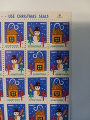 Vintage Christmas Stamps Protect Your Health Fight TB 1963