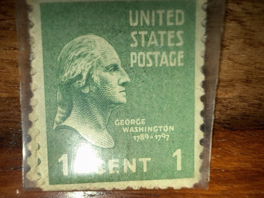 Washington 1 Cent Green Stamp 1789-1797 ( Extremely Rare Vintage ) Mint.