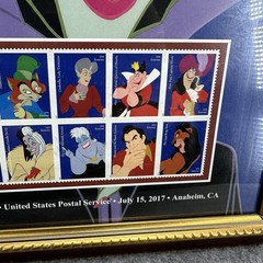 Disney Villains USPS Stamps Framed Art Maleficent New Stamps Framed D23 Limited