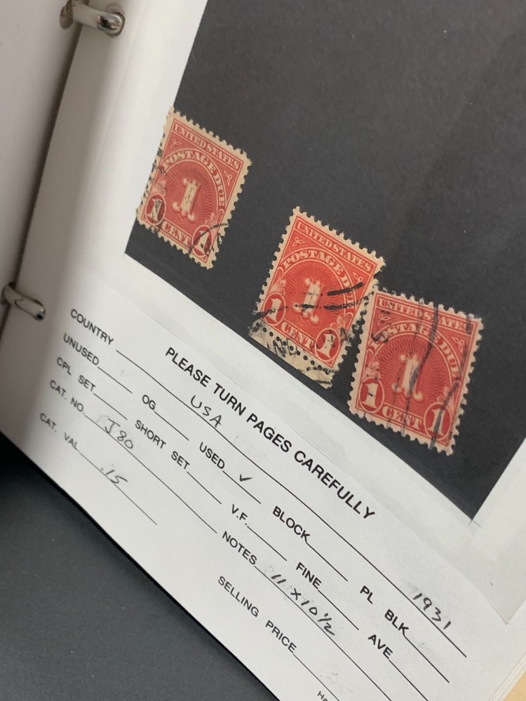 U.S. Postage Due stamps scott #J80 – 1 cent issue of 1931 Used (3 pcs)