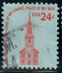 USA – 1975 – Americana Issue – Buildings – Old North Church – 24¢ – #3727