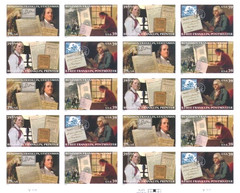 USPS Benjamin Franklin,Perfect Mint Full Sheet of 20 Stamps, SC# 4021-4024. MNH
