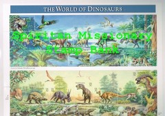 Dinosaur Stamps: 1 unfolded Mint Sheet 15 – 32¢ US Postage (25-046)