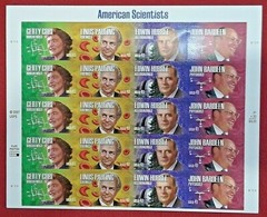 Three Sheets x 20 = 60 Of AMERICAN SCIENTISTS 41¢ US Postage Stamps # 4224-4227