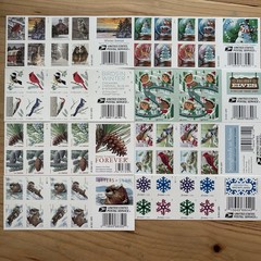 160 FOREVER STAMPS USPS 8 Sheets Book CHRISTMAS CARD Snowflake Winter Scenes