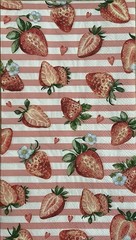 TWO Individual paper dinner Decoupage napkins Strawberry/Strawberry Patch