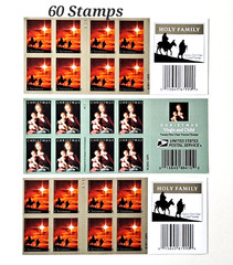 60 FOREVER STAMPS USPS 3 Booklets CHRISTMAS HOLY