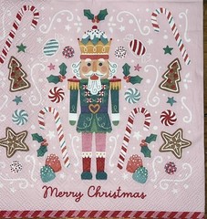 TWO Paper Lunch Decoupage Art Craft Napkins – CHRISTMAS NUTCRACKER=8 Pics