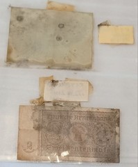 9 old banknotes from the Weimar Republic, Germany, approximately 100 years ago