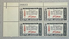 US Stamps Scott # 1141 Jefferson Credo Plate Block MNH