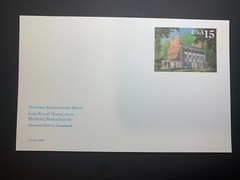 US #UX148 1990, Postal Card 15c Isaac Royall House, Historic Preservation Unused