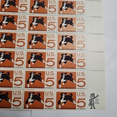 Stamp US Postage 5c 5 Cent Sheet OF 50 Stamps Humane Treatment Of Animals Dog