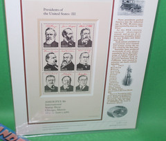 American Commemoratives Presidents US III USPS Stamps Show Panel 265 May 22 1986
