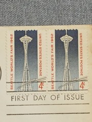 US 4 Cent Seattle World’s Fair 1962 Pair on First Day Cover Collectible