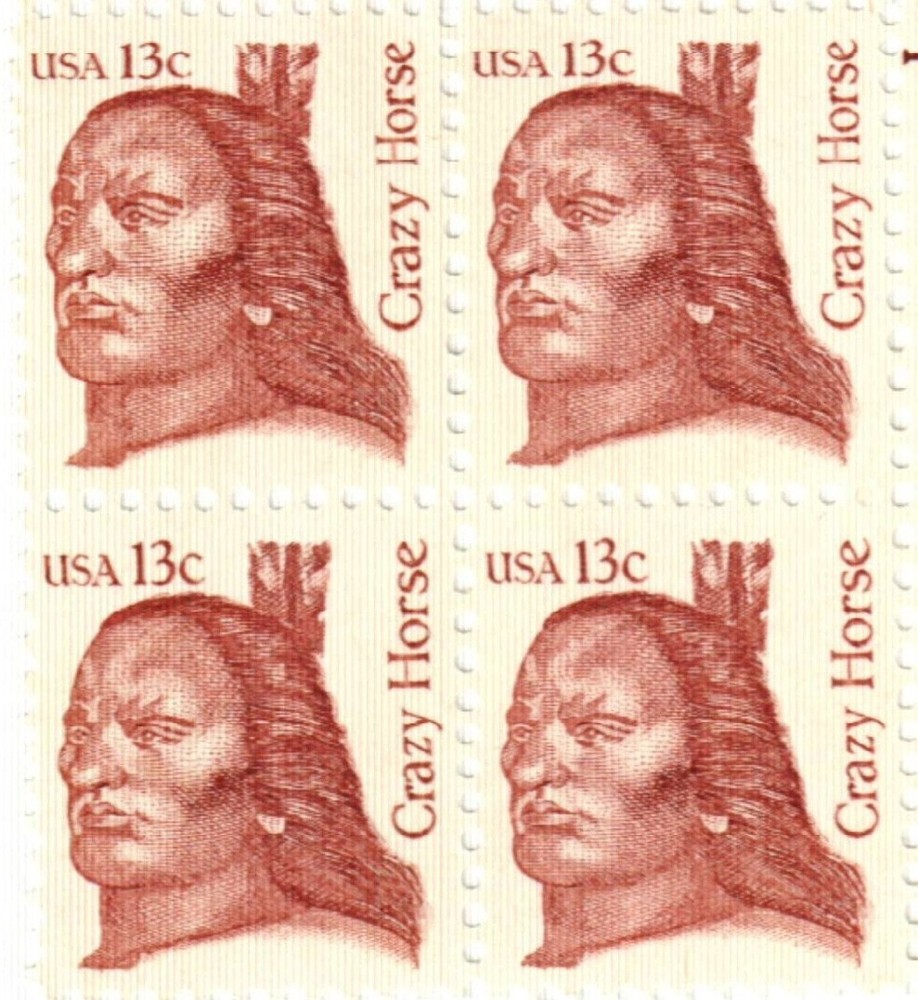 United States 13¢ Lakota Chief Crazy Horse Postage Stamp #1855 x 100 singles