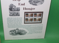American Commemoratives Help End Hunger USPS Stamps Panel 252 October 15, 1985