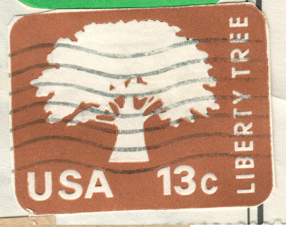 USA – 1975 Liberty Tree Cut Stamp