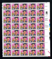 United States 29¢ Elvis Presley Postage Stamp #2721 Full Sheet
