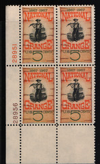 1967 5c National Grange Block of Four Scott #1323 ST235