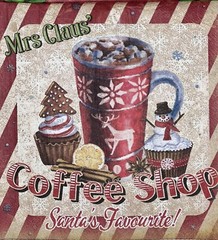 Two Retro Christmas Santa Decoupage Lunch Paper Napkins Gingerbread/hot Cocoa