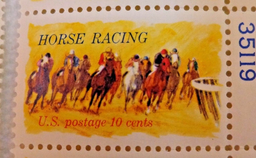 United States 10 Cents Horse Racing US Postage Stamps