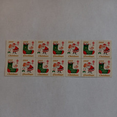 1964 US Christmas Greetings 5 Cent Stamp Strip of 12 Mint Never Hinged MNH