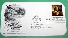 First Day of Issue Souvenir Page Washingtons Victory Princeton 1977 Stamp