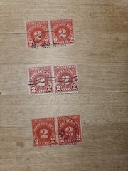 U.S. 2 Cent Stamps stamps; Scott J72 D3 2c red, circa 1930 ( 6 Count )