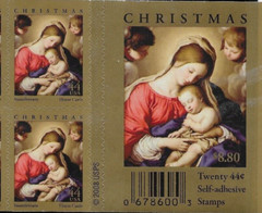 Two x 20 = 40 of MADONNA & CHILD 44¢ US Christmas Stamps by Sassoferrato 4424a