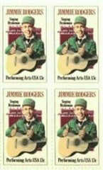 JIMMIE RODGERS-Block of 4 Collectible Unused 1978 Stamps–FREE SHIPPING