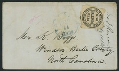 US COVER SCOTT #15L9 D.O. BLOOD’S CITY DESPATCH ON COVER