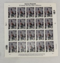 America Responds Sheet of 20 First Class Stamps ~ Heroes USA