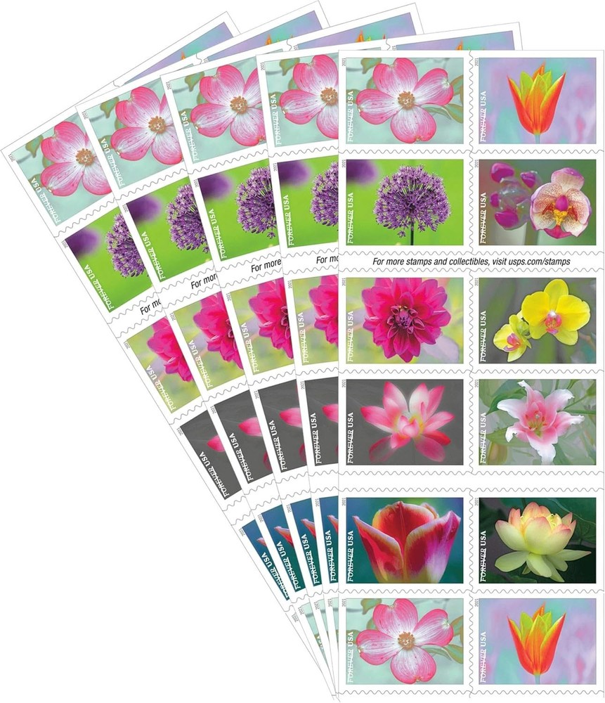 Garden Beauty Forever Postage Stamps 5 Books of 20 Postal First Class Weddin…