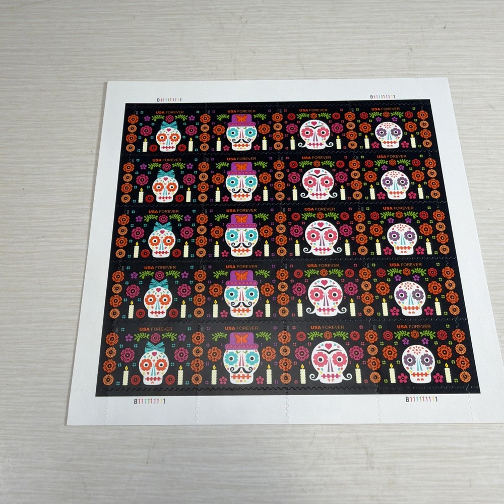 USPS Day of The Dead 2020 Forever Stamps – Sheet of 20 Postage Stamps