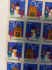Vintage Christmas Stamps Protect Your Health Fight TB 1963
