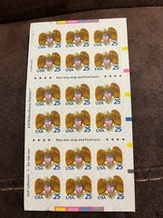 Scott #2431a. 1989. 25c Eagle & Shield booklet pane of 18. MNH. free shipping