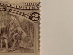 Rare 1893 2 Cent Landing of Columbus US Stamp