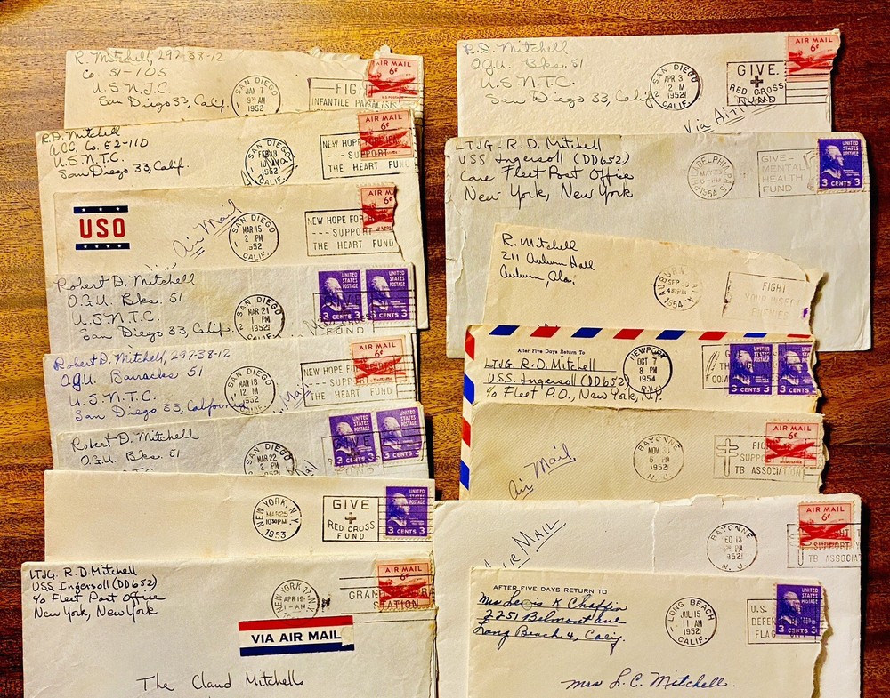 Post Office Cancel Slogans 1952 To 1954, Origin USS Ingersoll DD 652