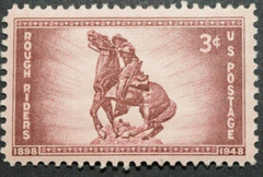 USA 1948 – 50th Anniversary of the ROUGH RIDERS, 1898-1948 – MNH – Scott #973 🤩