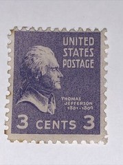 Scott# 807 1938 3 Cent Jefferson