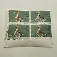 1986 US Federal Scott #RW53 Fulvous Whistling Duck Block of 4(166)