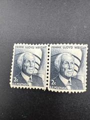 Rare 1966 Frank Lloyd Wright 2 Cent U.S. Postage Stamp – Mint / Unused Set Of 2