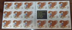 2595 Patriotic American Eagle and Shield .29 cent postage stamp booklet of 17